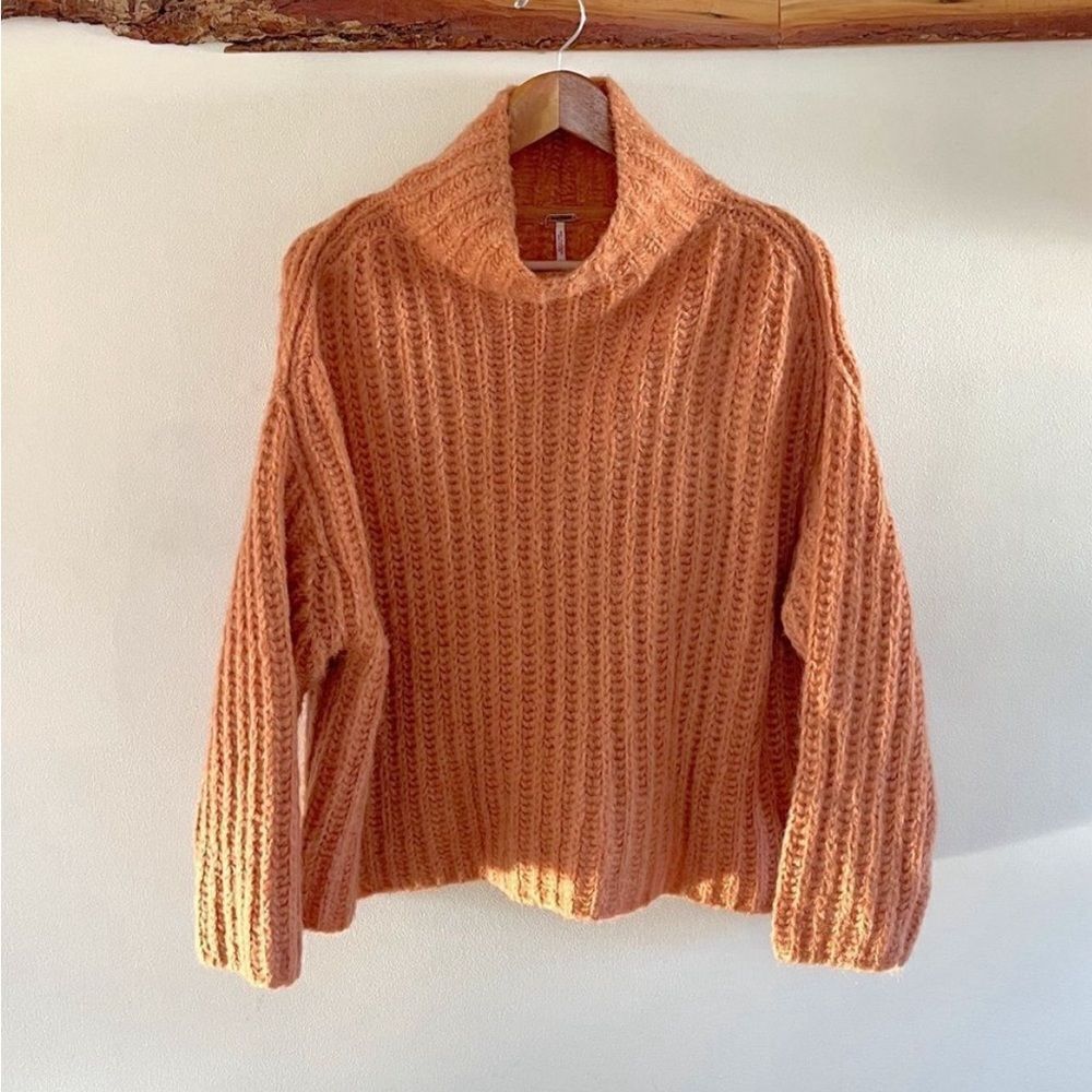 Free People Fluffy Fox Knit Cowl Neck Sweater